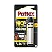 Pattex 100% Pâte à réparer multi-usages, Pâte epoxy bi-composante pour collages sur de multiples matériaux, permet de reconstituer de la matière, pâte peignable & ponçable, tube de 64 g