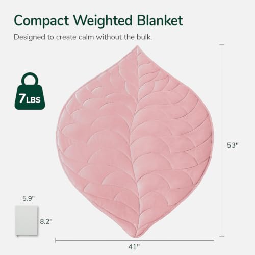 Image of Kaisa Weighted Blanket for Adults 7lbs 41 inch x 53 inch, Soft Heavy Cozy Luxury Crystal Velvet Small Weighted Lap Blanket, All-Season Blanket, Machine Washable, Dark Pink