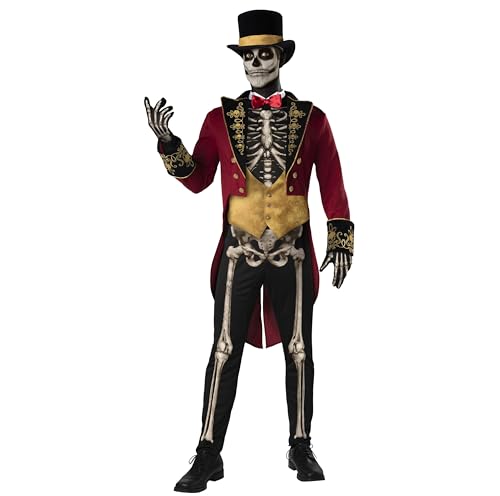 InCharacter Costumes Mens Skeleton Ringmaster Costume, Medium