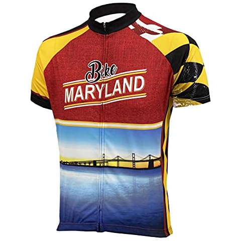 Peak 1 Sports Maryland Men's Cycling Jersey M - Men's Red Cover