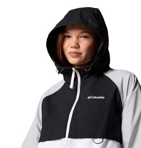 Columbia Women's Spire Valley Windbreaker, White/Black/Cirrus Grey, Large - image 4