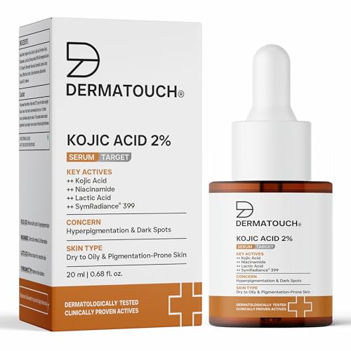 Image of DERMATOUCH Kojic Acid 2% Serum | Best for Hyperpigmentation, Uneven Skin Tone & Dark Spots | For Both Men & Women | 20ml