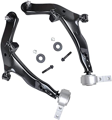 Image of Detroit Axle - Front 12pc Control Arms Kit for 2003-2004 Nissan Murano, 2 Lower Control Arms w /Ball Joints 4 Tie Rods 4 Front and Rear Sway Bars 2 Boots & Bellows Replacement