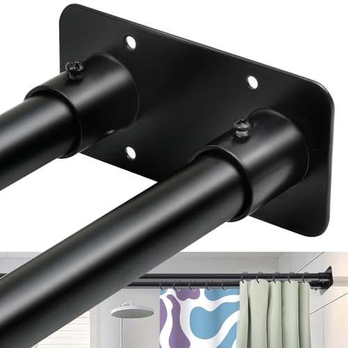 Creatyi 28 to 75 Inches Double Shower Curtain Rod Adjustable Double Shower Curtain Rods for Bathroom...