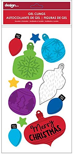 Christmas Ornaments Gel Clings, 5.5 x 12