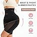 AOSBOEI High Waisted Body Shaper Shorts Tummy Control Shapewear Panties Under Dress Slips Seamless Butt Lifter Underwear Thigh Slimmer Black