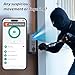 eLinkSmart Smart Door Lock with Camera Deadbolt with Video Doorbell PIR Motion Detection Front Door Lock with Fingerprint Keypad Code Long-Lasting Battery Built-in Wi-Fi No hub Required No Drilling