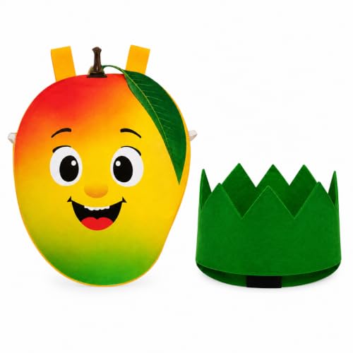 Image of Raj Costume Kids Fruit & Vegetable Fancy Dress Costume | Soft Felt Fruit and Vegetable Cutout Costume for Boys & Girls | School Annual Function