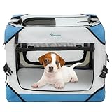 YITAHOME Collapsible Dog Crate, 4-Door Portable Travel Dog Crate with Durable Mesh Windows, Foldable Soft Dog Crate Kennel for Indoor & Outdoor(20' L x 13' W x 15' H)