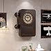 Abdurey Retro Old Telephone Wall Clock with Hidden Safe, Battery Operated Quartz Metal Wall Clocks, Large Rectangular Vintage Decor Clocks, for Farmhouse, Living Room(16