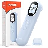 iHealth Infrared Digital Thermometer for Adults and Kids, Baby Thermometer with 3-in-1 Mode & 3-Color Prompt, Fever Alarm & Silent Mode, Forehead & Object Detection, 40 Memory Storages, PT9L, Blue