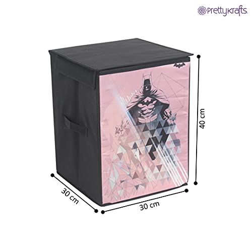 Image of Batman Toys Organizer Storage Box with Top Lid for Baby Boy's and Baby Girl's,(Pack of 1) Black