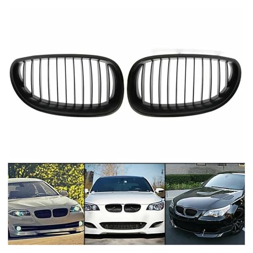 Parrilla delantera de riñón para BMW E60 y E61 2003-2010, rejilla de capó estilo carreras 5