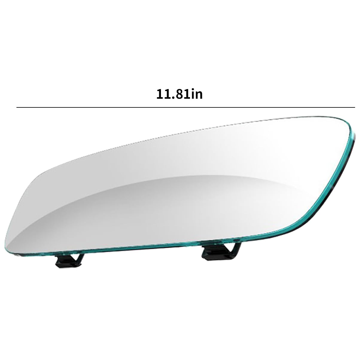 Bittwee Car Rear View Mirror, 11.81 Inch HD Glass Frameless Automotive Panoramic Convex Interior Clip-on Wide Angle Mirror for Reduce Blind Spot, Universal for SUV, Truck, RV and More?White?