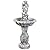 Sunnydaze Fairy Flower 42-Inch Solar Fountain with Battery Backup and LED Lights - Submersible Pump - Resin and Fiberglass
