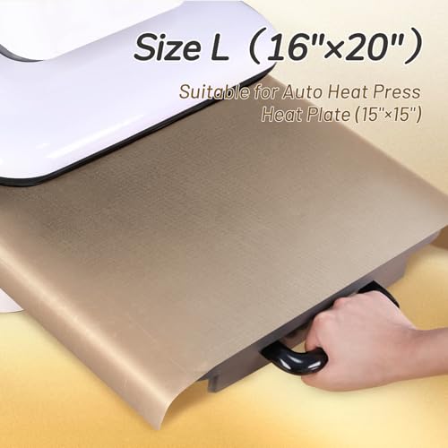 Image of TransOurDream PTFE Teflon Sheets for Heat Press (10 Sheets, 16x20 inch) Reusable Non-Stick Sheets for Iron-on Transfer, Sublimation, HTV Vinyl, DTF and Crafts