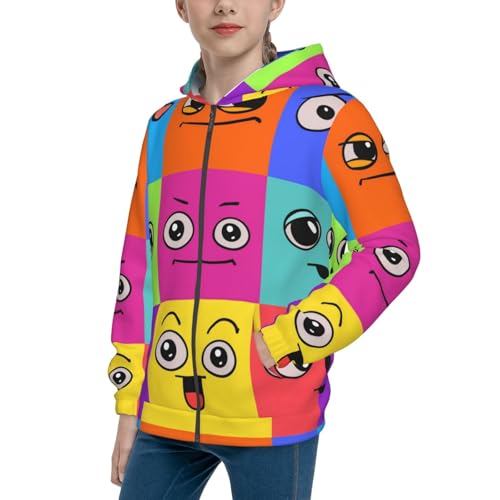 Elephant Giraffe Kid Hoodies Boys Zip Up Sweatshirts Girls Pullover with Pocket