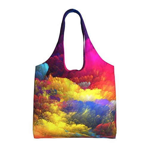 Sac fourre-tout en toile Debou arc-en-ciel grand format noir multifonction