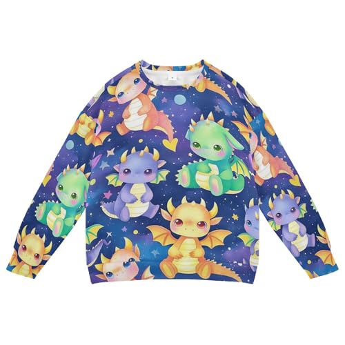 JUNZAN Cartoon Little Cute Dragons Little Girls Pullover Hoodie Crewneck Tops Clothing Shirts Athletic 4T