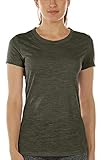 √ Tejido suave y ultraligero: esta camiseta para mujer de icyzone está hecha de tejido de punto texturizado y es muy transpirable