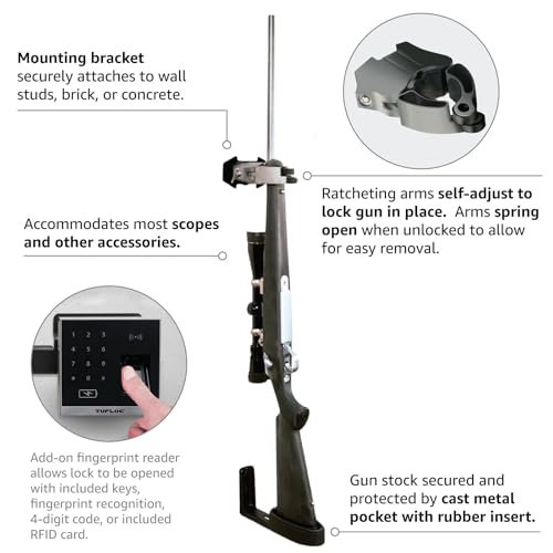 Tufloc X-Lock Gun Rack – Locking, Wall Mounted Storage for a Rifle or Shotgun