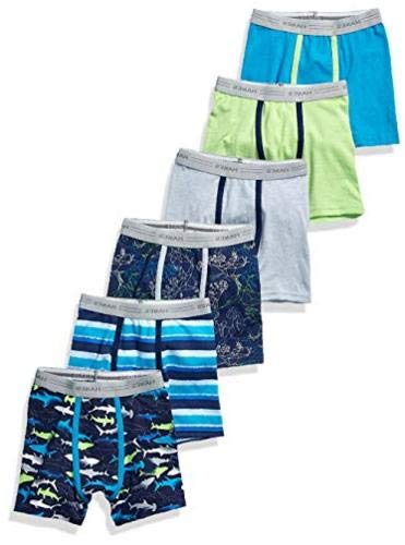 Hanes Boys' Toddler Boxer Brief, Assorted Prints & Solids, 2T/3T #TOP12