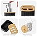 Z ZONAMA Bathroom Accessories Set - 22PCS Black Bathroom Set with Shower Curtain, Trash Can, Toilet Brush Holder Set & Soap Dispenser – Stylish & Functional Bath Decor for Home, Apartment