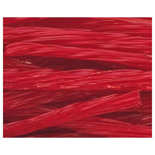 Red Raspberry Kenny's Juicy Licorice Twists 1LB Bag