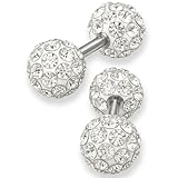 【つけっぱなし OK】 CCopan パール ピアス レディース 金属アレルギー対応 サージカルステンレス 両耳用 セカンドピアス 2個セット (クリスタルドット5mm)