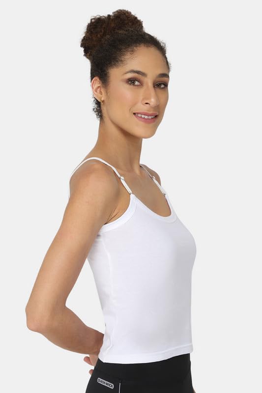 Image of Intimacy Cotton Camisole for Women with Adjustable Straps - Soft & Breathable Everyday Wear Slip for Women