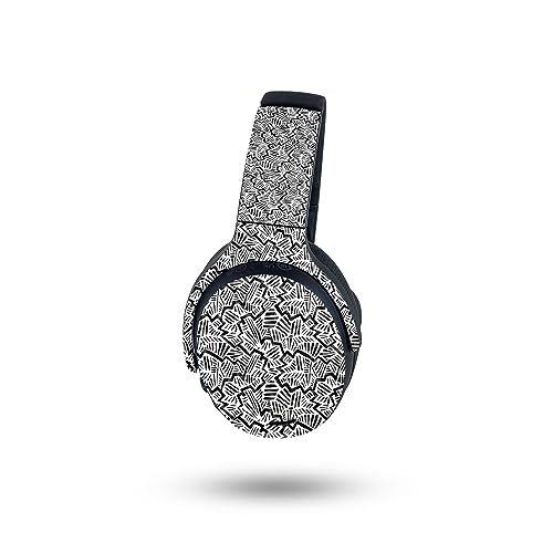 Image of MightySkins Carbon Fiber Skin Compatible with Skullcandy Crusher ANC 2 - Abstract Black | Protective, Durable Textured Carbon Fiber Finish | Easy to Apply