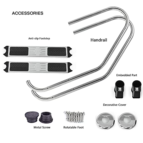 Escalera para piscina con 2 peldaños antideslizantes miniatura 7