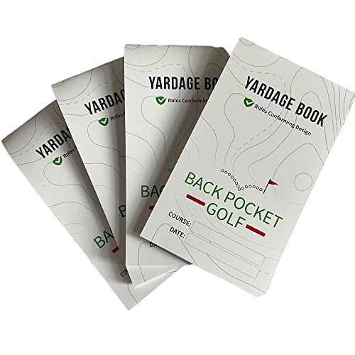 BACK POCKET GOLF Yardage Book (4er-Pack) – USGA-konform und hergestellt in den USA, unverzichtbar für Turnierspieler. Passt problemlos in Ihr...