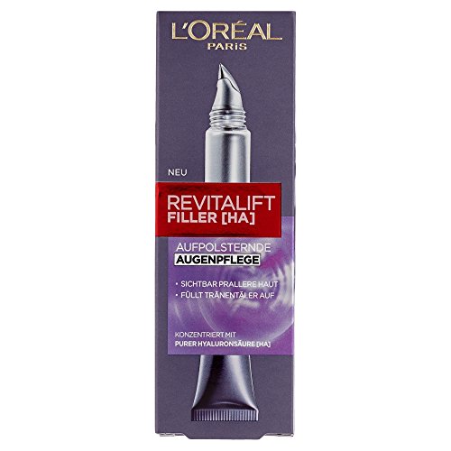 L'Oreal Paris Anti-Age Eye Cream Revitalift Filler Hyaluronic Acid Anti Ageing Eye Care 15 ml - Image 3
