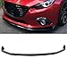 Front Bumper Lip Compatible with 2014-2016 Mazda 3 4Dr 5Dr, Mazdaspeed Style Black ABS Air Dam Chin Diffuser Spoiler Body Kit by IKON MOTORSPORTS, 2015