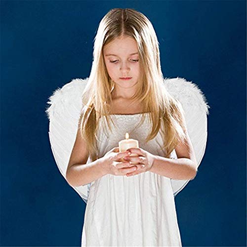 Aishn Angel Wings Feather Cosplay Halloween Party Costumes For Kids Adults Women White #TOP4