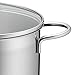 Silit Pot Set 7-Piece Diamant Pouring Rim Glass Lid Stainless Steel Polished Suitable for Induction Hobs Dishwasher-Safe