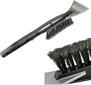NIGRIN Skrobaczka do lodu z trzepaczką, skrobak do lodu z precyzyjną powierzchnią, długość całkowita: 45 cm, krawędź do lodu 95 mm