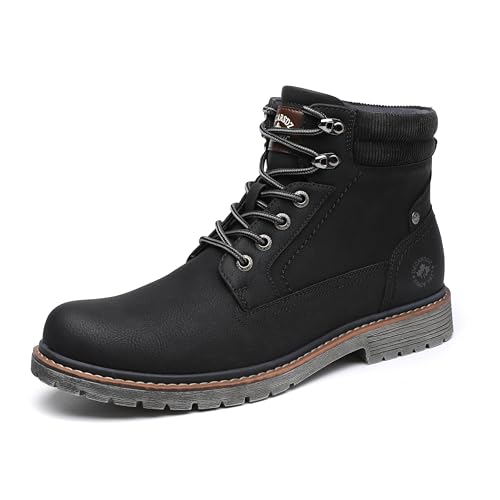 DECARSDZ Men's Fashion Lace-up Casual Chukka Boots for Men Zipper Boot