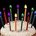 Angel Flames Birthday Cake Candles Happy Birthday Candles with Colored Flames (12pcs per Box, Holders Included) (12, Medium)