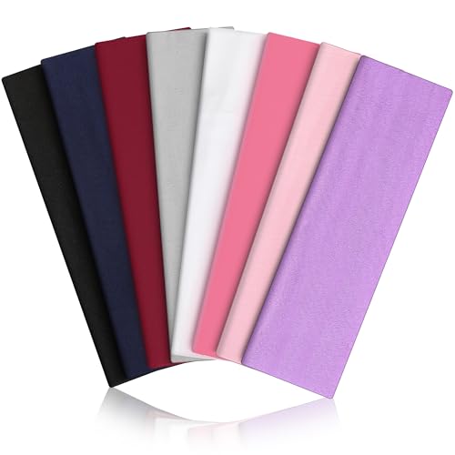 Image of 8PCS Summer-Exclusive Non Slip Sports Elastic Soft Running Fashion Headbands Absorb Sweat for Women & Men Working Out, Travel