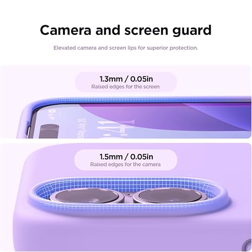 Image of SBMS Liquid Silicone Case for Apple iPhone 16 6.1-Inch, Silky-Soft Touch Full-Body Protective Phone Case, Shockproof Back Cover Case Pouch for iPhone 16 (Lite Purple)