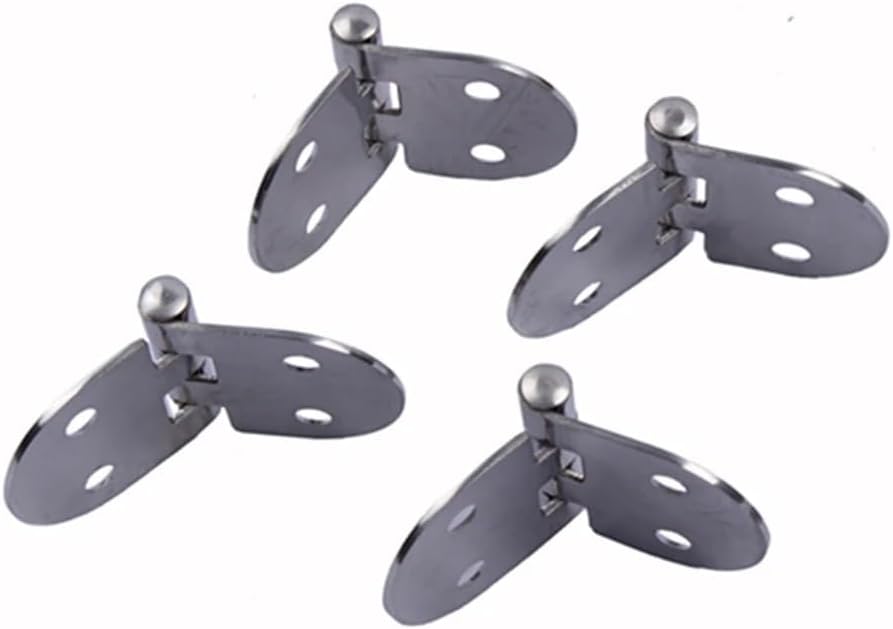 Stainless Steel 3" x 1.5" Butterfly Hinges for Boat, Door, Cabinet, Table - Set of 4