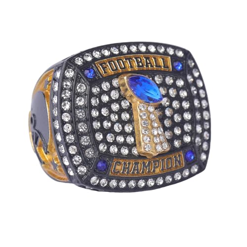 Image of 12 pcs Pack FFT02 6 Styles Football Championship Trophy Ring Champion and Finalist Awards Finger Size 9
