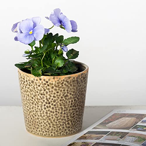 212 Main Beige Pebbled Look Planter