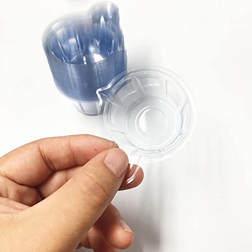 FSSTUD 120 Stück 40 ml Einweg-Urin-Sammelbecher aus Kunststoff Urin-Testbehälter Probensammlung Behälter Pee Becher für Schwangerschaftstest