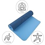 Non-Slip Yoga Mat with Alignment Marks – Lightweight Exercise Mat with Carry Strap for Home Workout or Travel by Wakeman Outdoors - Image 4