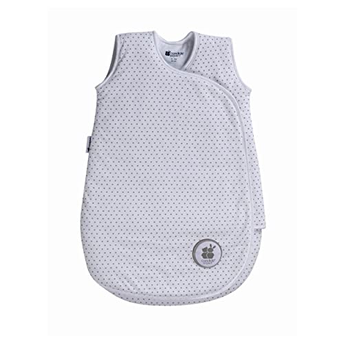 Candide - Gigoteuse Bébé, Turbulette Bébé, Douillette Naissance Cache Cœur, TOG 2.5, 0-3 Mois, Lavable en Machine, Forme Ergonomique (Blanc Étoiles)
