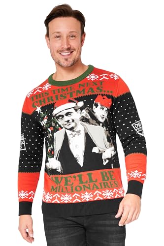 Only Fools and Horses Christmas Jumper for Men - Warm Cosy Funny Xmas Jumper - Sizes M-2XL Official Merch - Gifts for Him (L, Black/Red)