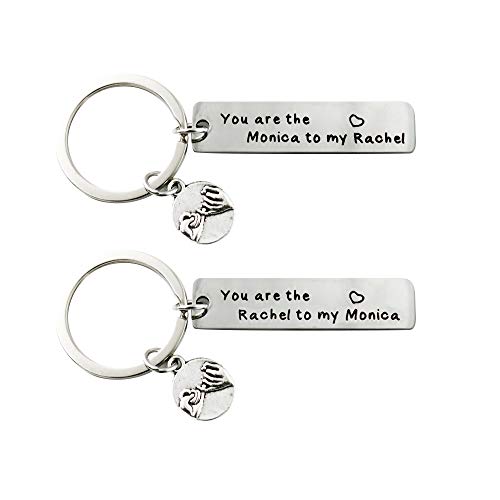 Fan Funny Friends TV Show Inspired You are The Rachel to My Monica Keychain Jewelry Gift for Friends (You are The Monica to My Rachel (2PCS))